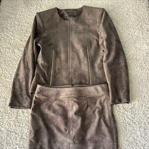 Calvin Klein Taupe Suede Jacket